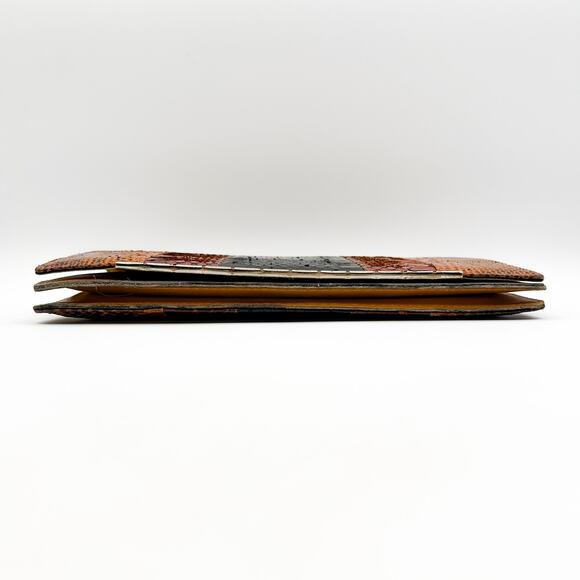 Vintage Snake Skin Envelope Clutch Wallet Hand-Stitched Embossed Design - Picture 8 of 13